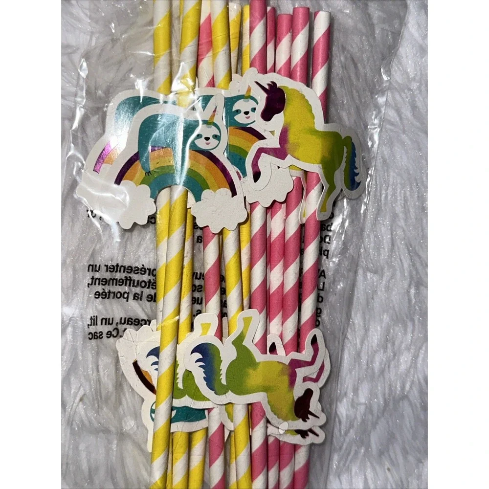 DG Party Dazzling Rainbow Unicorn Birthday Supplies Plates Napkins Tablecloth